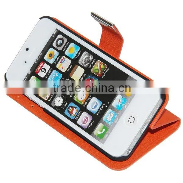 Wallytech hot selling wallet case for iphone 5C 5S
