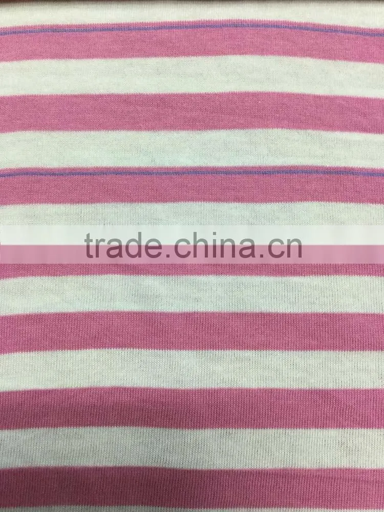 yarn dyed cotton knitted stripe jersey fabrics wholesale 196