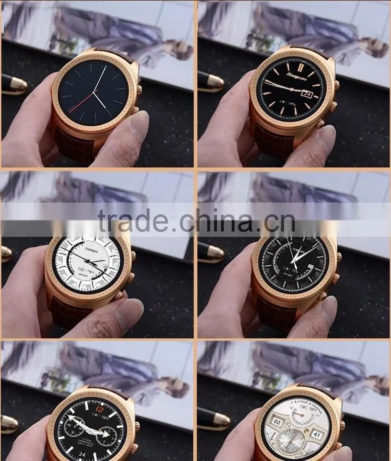 Round Display Android 4.4 smart watch with sim card slot support WIFI GPS Bluetooth
