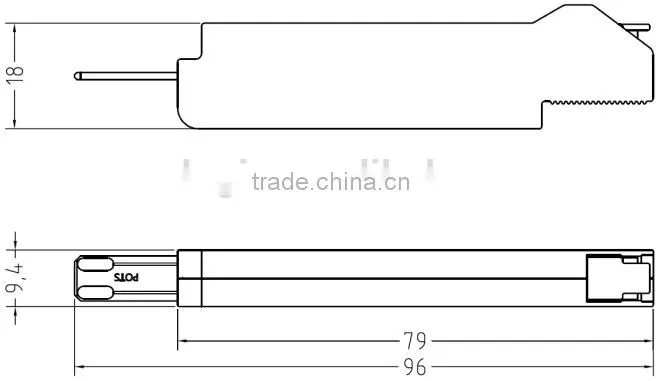xDSL2+ over POTS splitter module for KRONE LSA+S2 MDF