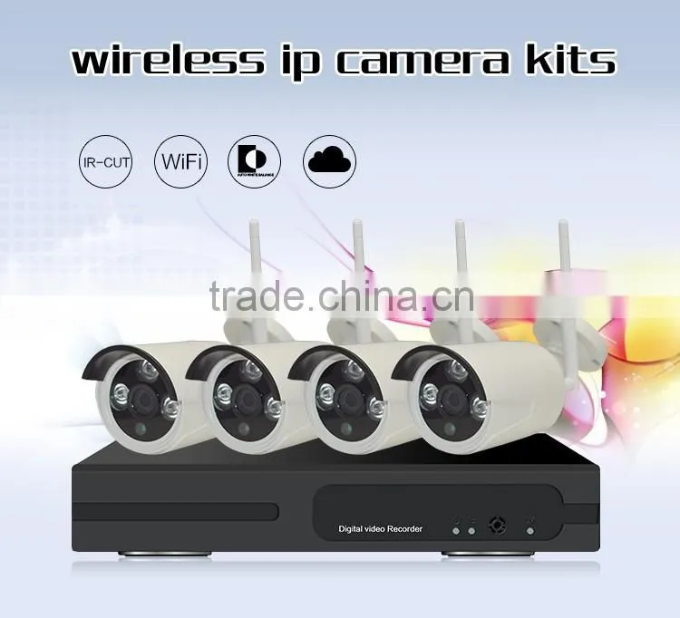 Wireless NVR Kit P2P 720P HD Outdoor IR Night Vision Security IP Camera WIFI CCTV System