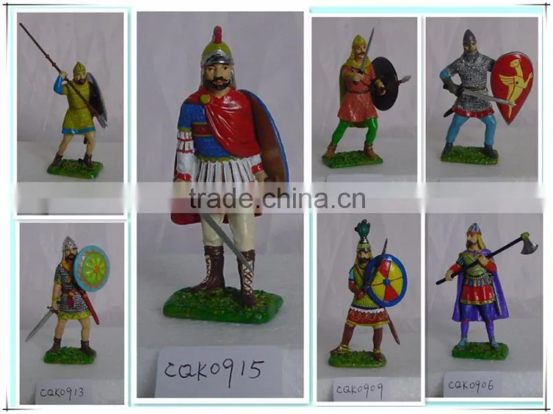 Metal Painting Knight Armor, Colored Soldier Figurines, Painted Warrior