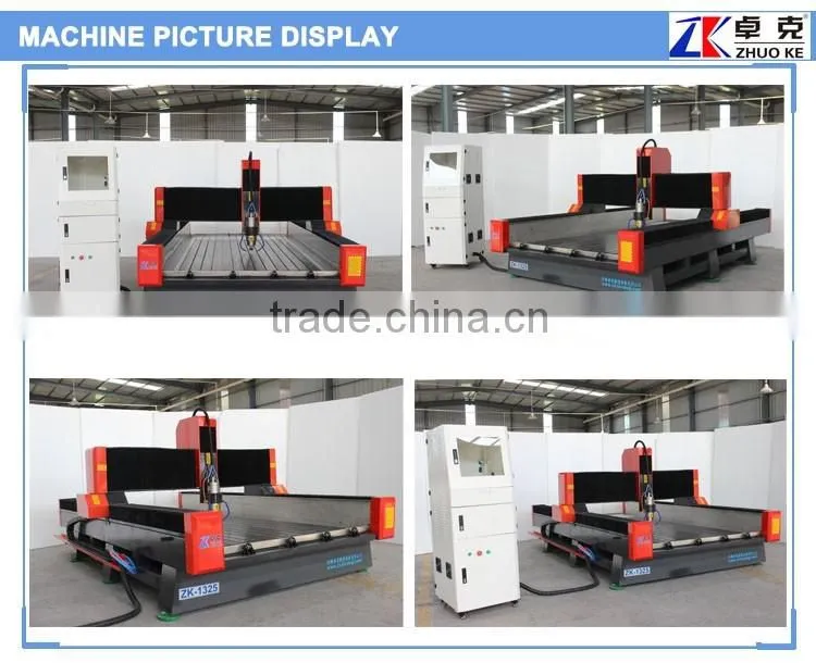 hybrid servo system stone carving cnc router machine with stainless steel water slot ZK-1325