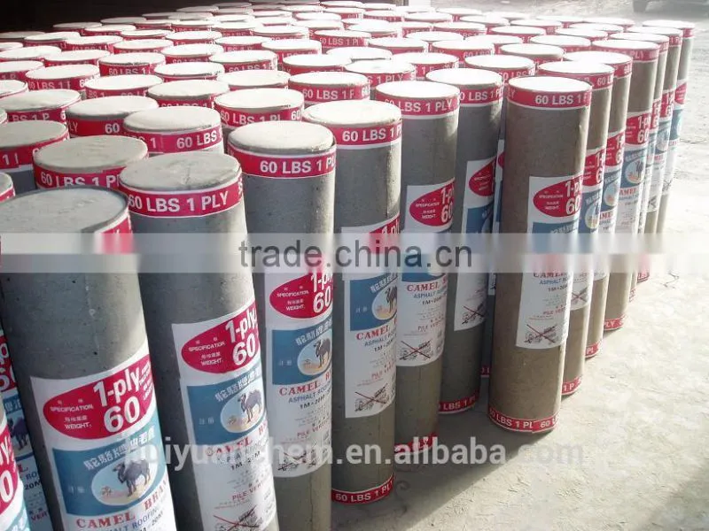 BEST SUPPLIER: 1M X 20M/ROLL, Camel Brand roofing felt for roofing waterproofing