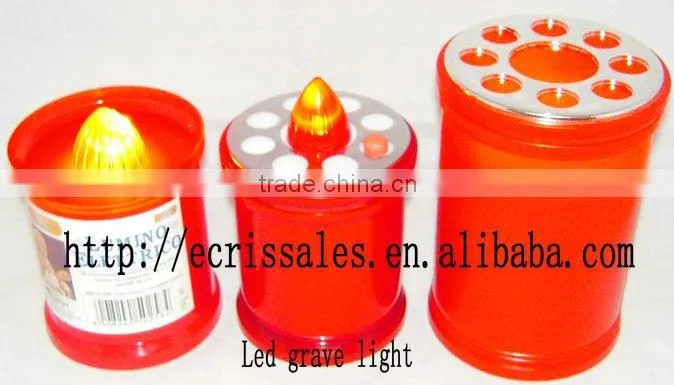 Plastic grave candle
