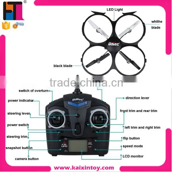 2.4G 4 channel remote control drone with gyroscope with camera
