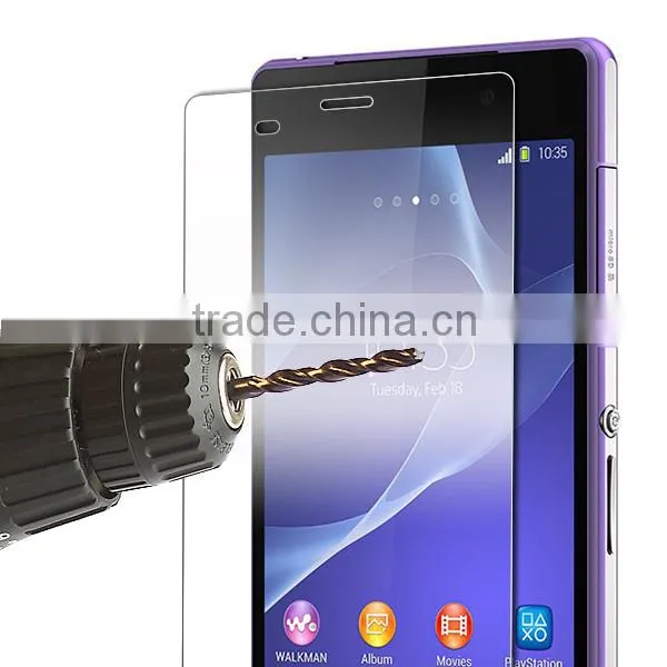 Hot sale!! Tempered glass screen protector for xperia z3, for sony z3 tempered glass screen protector