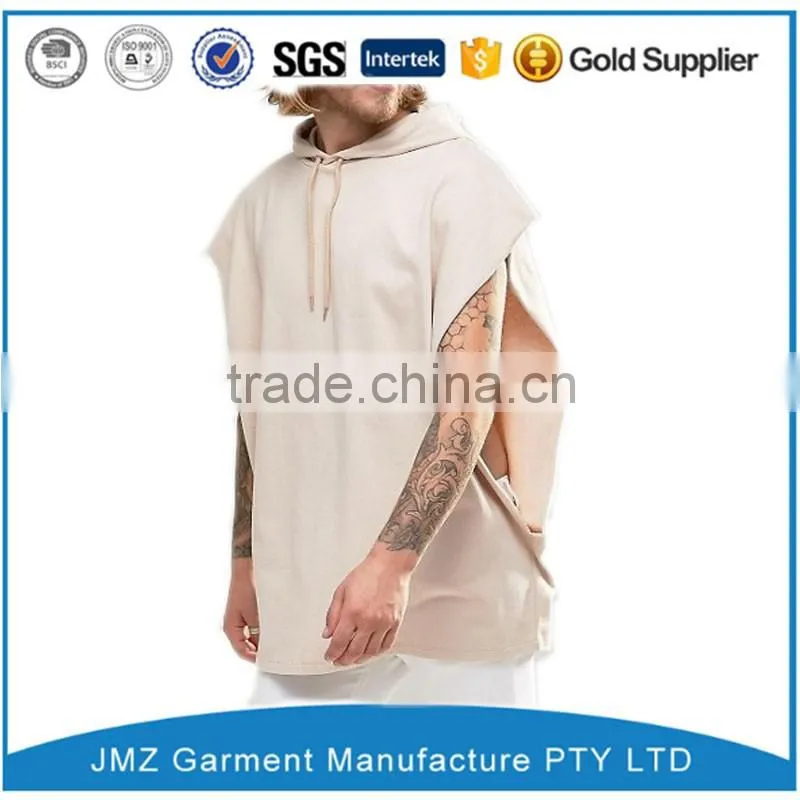 men oversize t shirt in heavyweight with hood