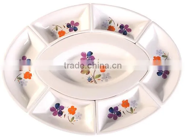 Italy romantic ceramic combinatted plates set