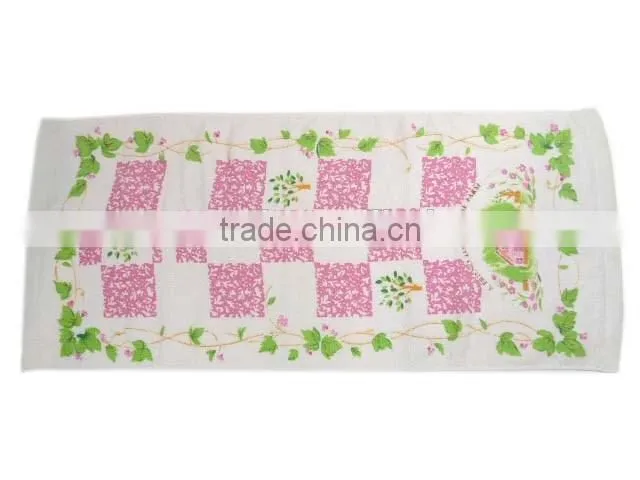 Colorful Flower Print Cotton Terry hand Towel