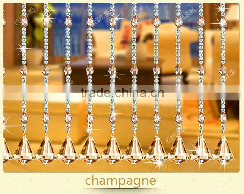 crystal glass Eco-friendly beads curtain for hotel store shop coffee or home decoration hanging door beads curtain