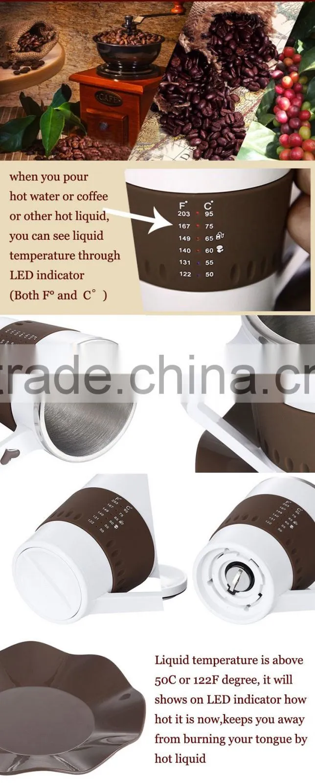 silicone coffee cups, car heating cup, smart car heating cup