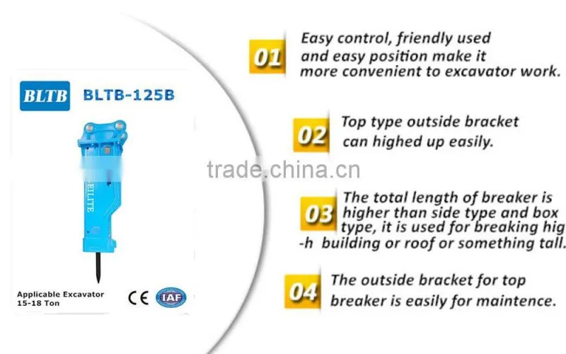BLTB125 Series high quality hydraulic breakers in different type