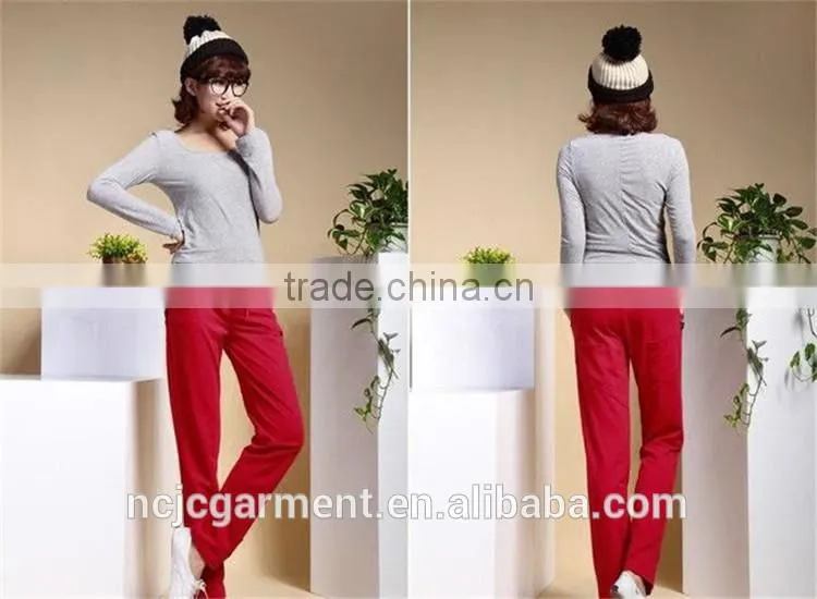 Custom wholesale women's cotton sport pants