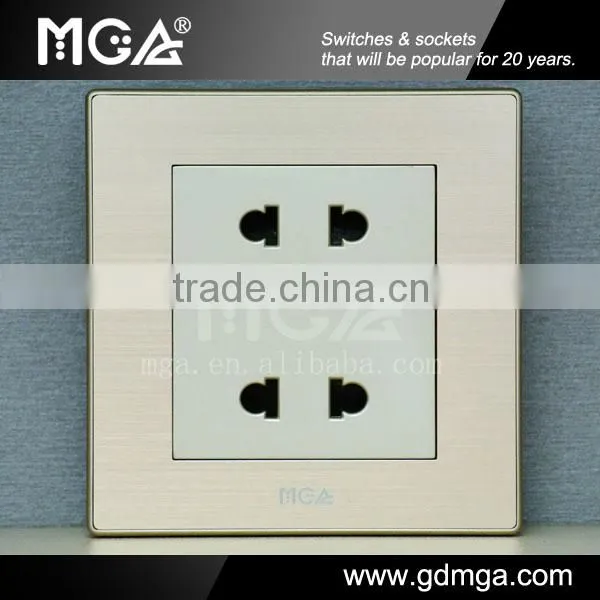 MGA Q7L Series 10A 2 gang 2-pin multiple power socket