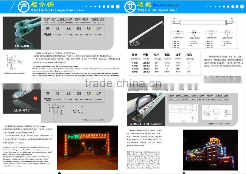48pcs SMD5050 Led digital RGB Madrix DMX light bar from China, 12V