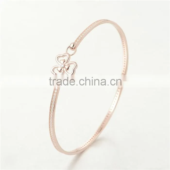 925 Silver Silver Jewelry 18K Gold Bangle Saudi Arabia Jewelry Fashion Bracelet Factory Direct Wholesale