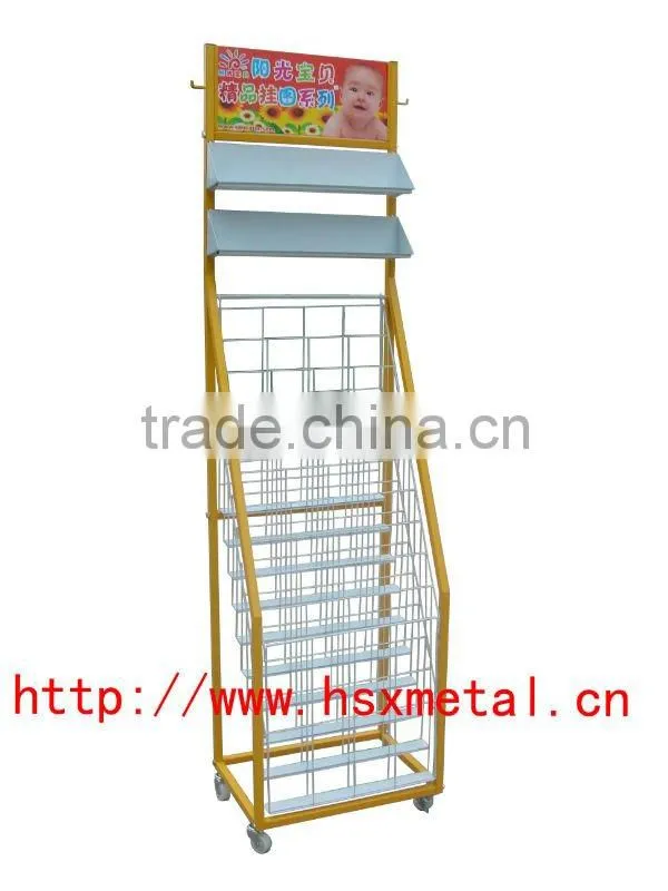 Newest fashion double bar clothes drying rack with wheel