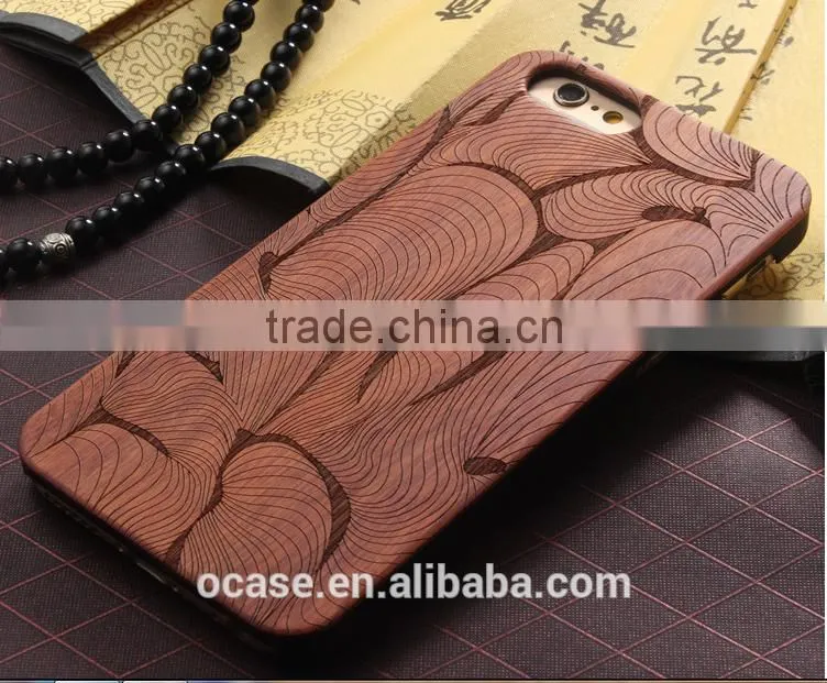 2016 Custom engrave with bumper wooden case for iphone 5 5s.