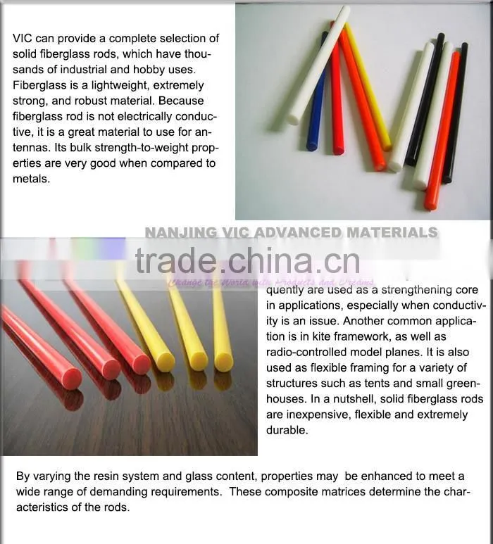 FRP Pole,High Strength Solid Fiberglass Rod,Flexible,UV Resistant,China Supplier