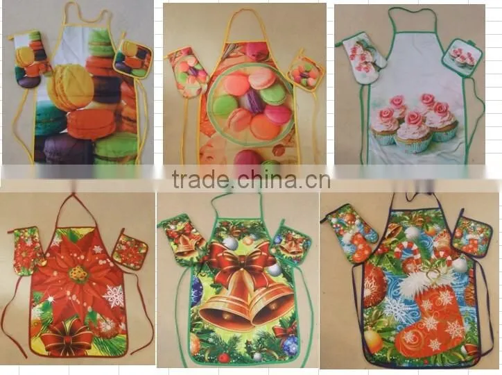 100%polyester material reactive printing macaron design glove set