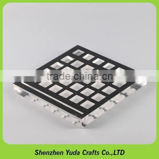 Acrylic Block Holder Polished and Machined CNC Router Acrylic with Milling Holes