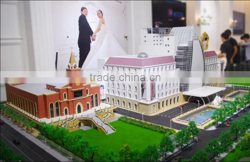 3D Miniature Architectural models of Shanghai Wedding Centre by China supplier