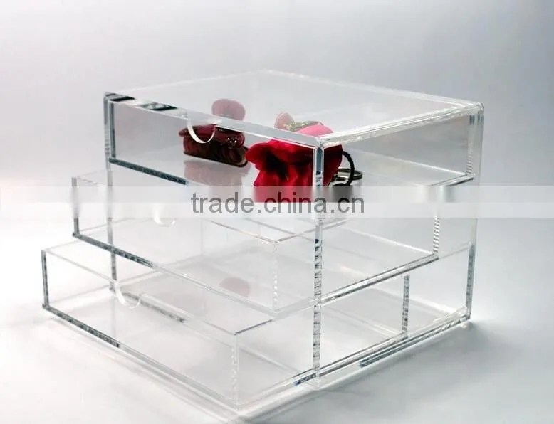 3 tiers acrylic makeup organizer