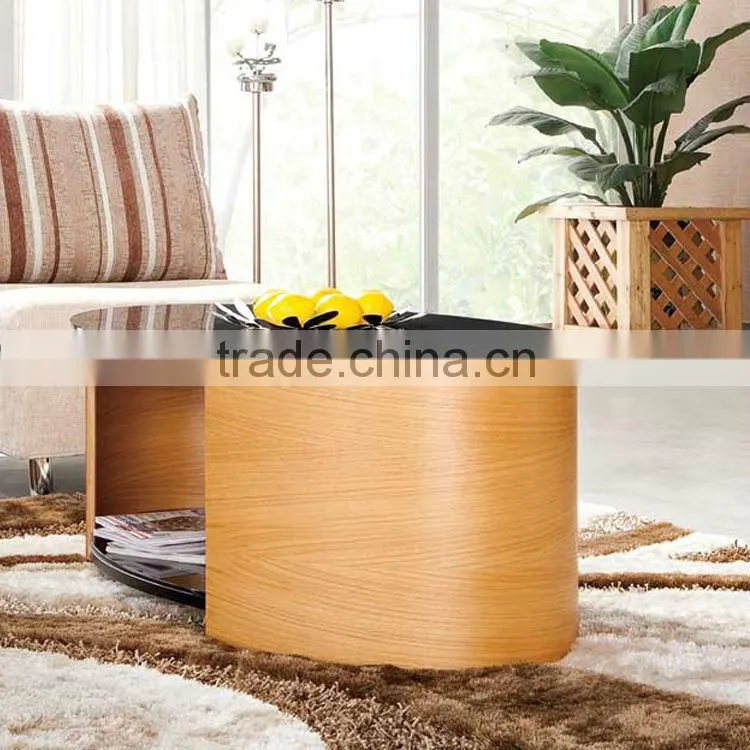 Wooden tall coffee table living room table