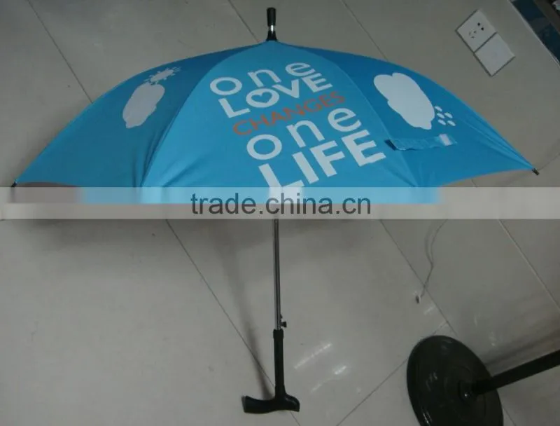 strong automatic customized hospital advertising anti-skidding walking stick umbrella