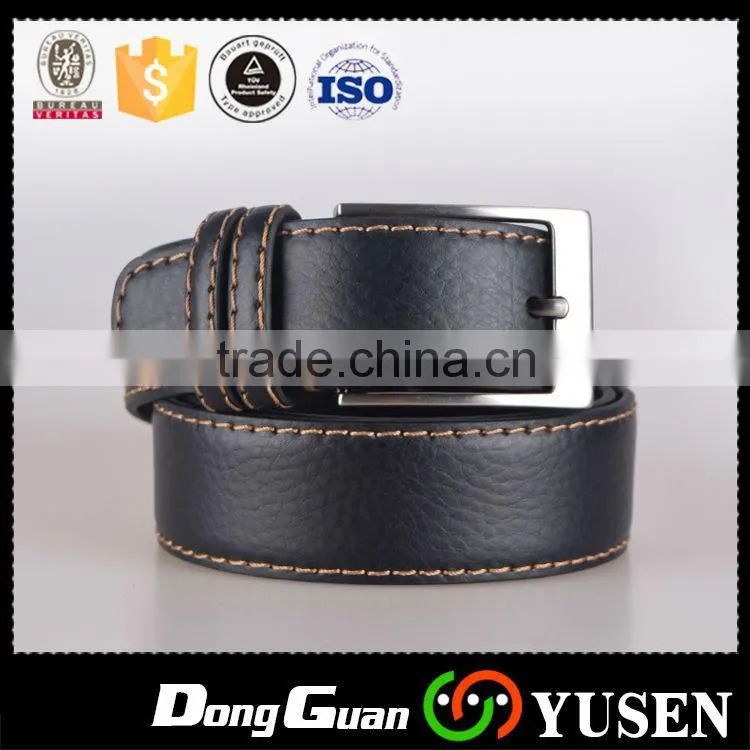 High quality embossed logo custom fashion mens genuine leather belt