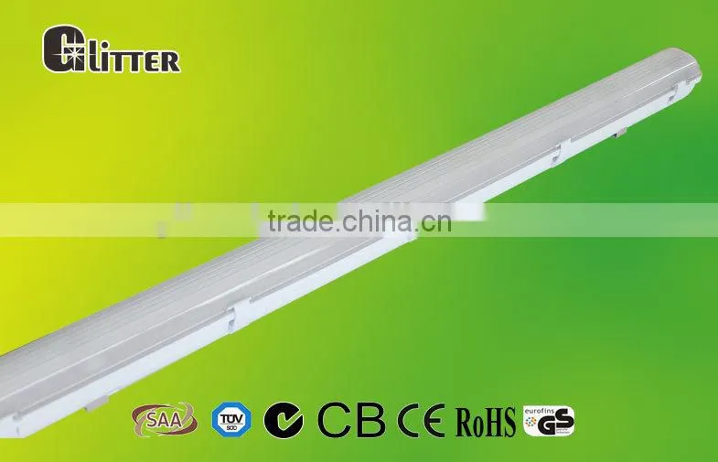 IP lighting fixture 1200mm 40W 110lm/w for packing lot light with Isolated driver CB SAA GS Approval lighting fixture