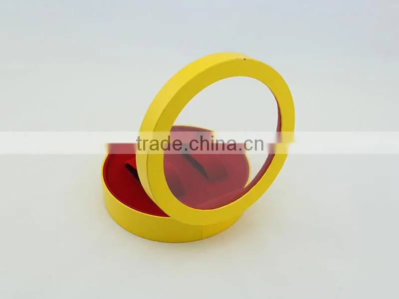 Luxury handmade gold watch box packaging with pvc clear window