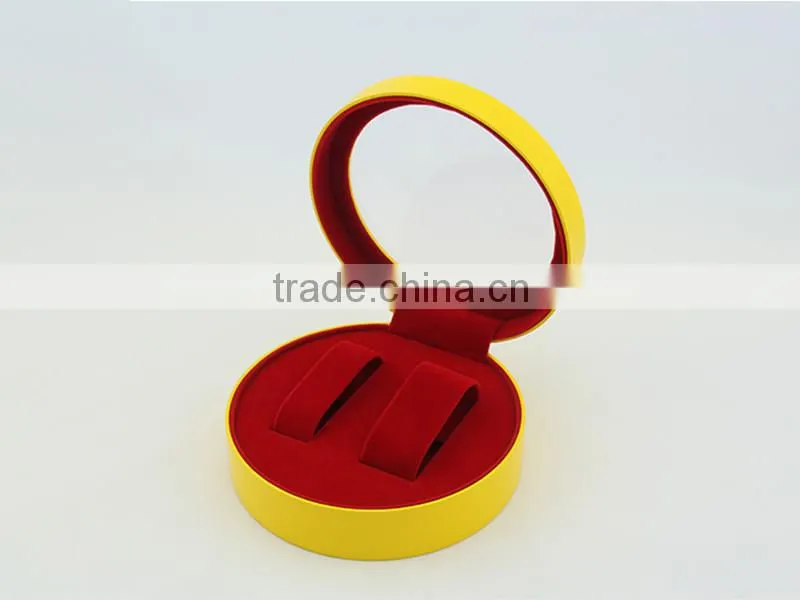 Luxury handmade gold watch box packaging with pvc clear window