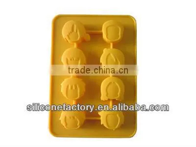 8 hole cartoon shaped silicone chocolate mold
