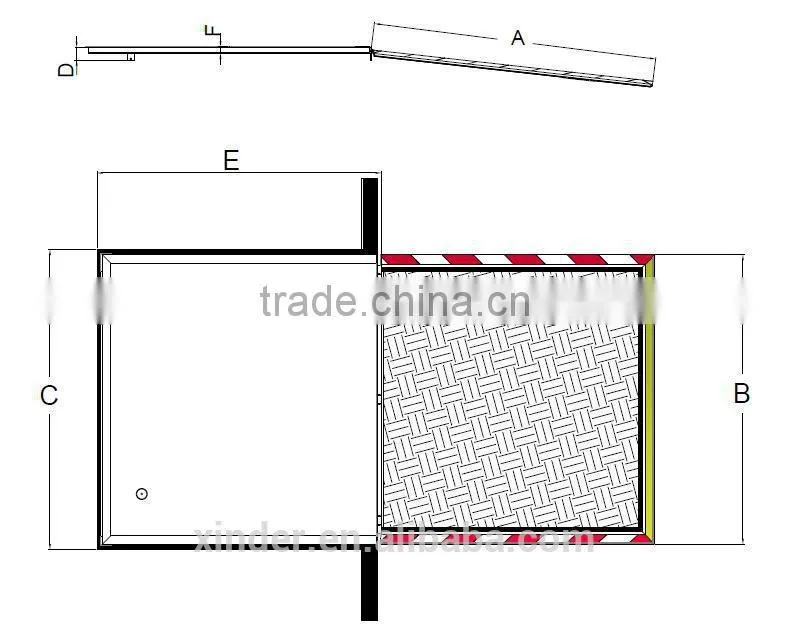 Xinder CE certificate FMWR-A Series Folding Manual Bus Ramp For wheelchair loading 350kg