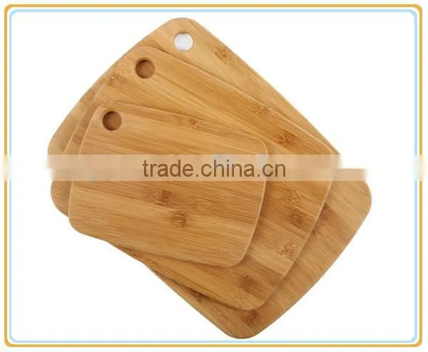 Lovely Simple Mushroom Bamboo Chopping Board Set with Coin Hole