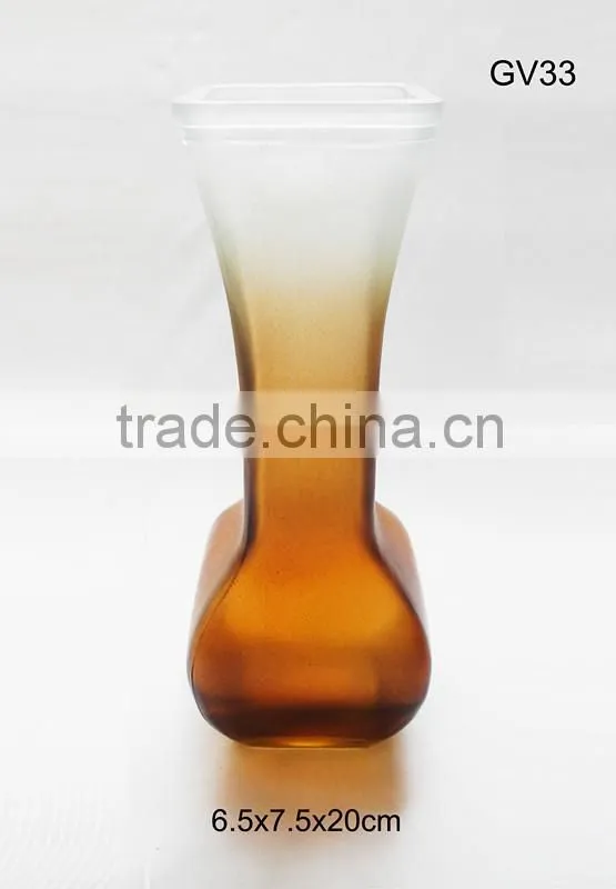 2016 most welcomed chinese antique frosted glass vase