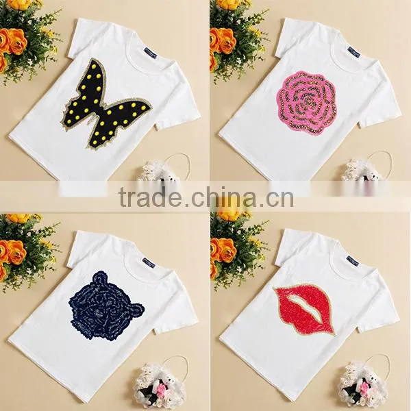 2016 New arrival Iron on diamond rose /flower patches