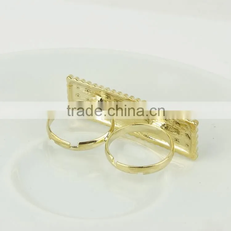 Stainless steel jewelry geometry diamonds rings