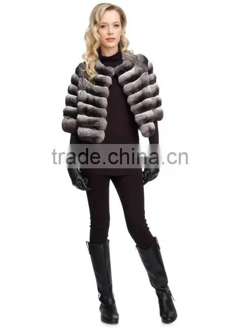2015 winter genuine rex rabbit fur coat RR01