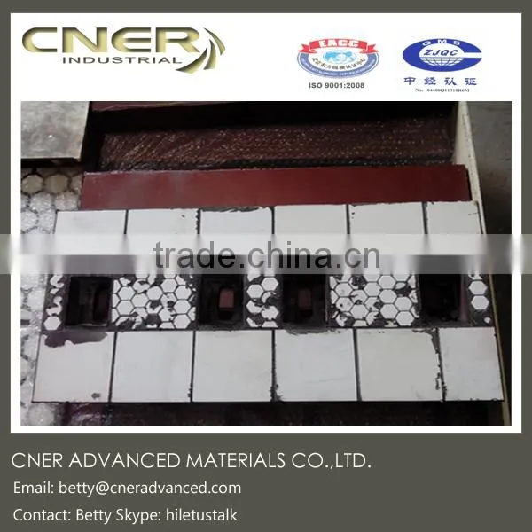 Polyurethane Ceramic Wear Panel, wear resistant composite liner for mining chute