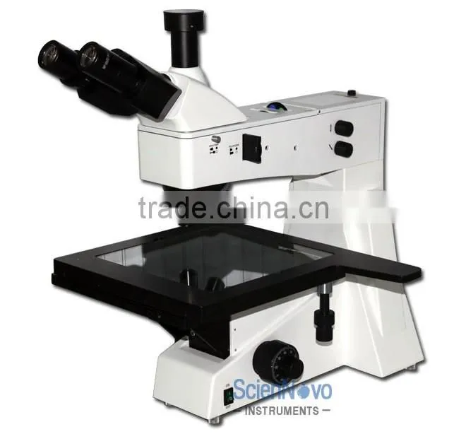 Scienovo XJL-302 (50X-800X) China hotsale and Great upright metallurgical microscope 6V 30W halogen lamp