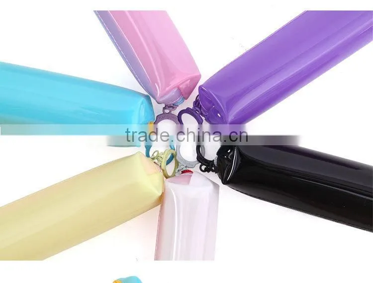 wholesale mini clear plastic candy color pvc eva pencil case for teenagers