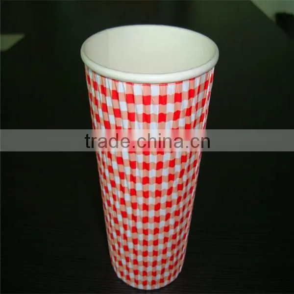 high quality 12oz ripple wall paper cup for take away