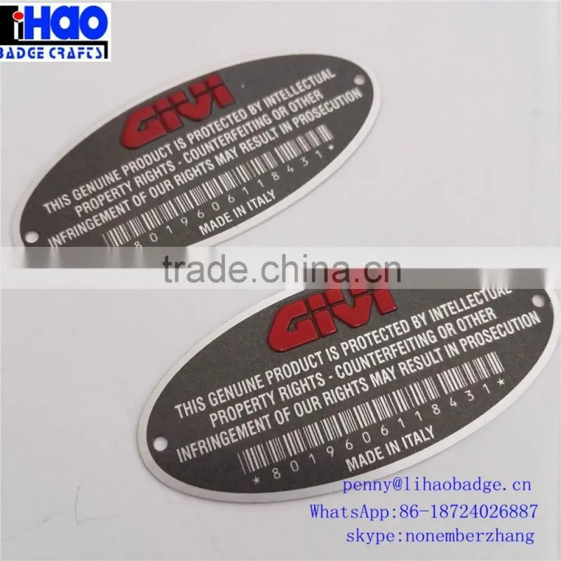 customized logo engraved metal name tag