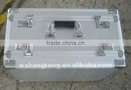 Aluminum double sided pistol case with metal corners