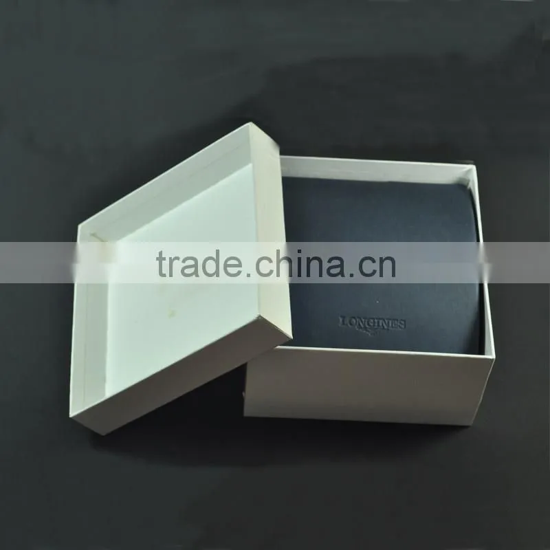 High-grade cheap blue velvet watch box custom made logo printing watch boxes