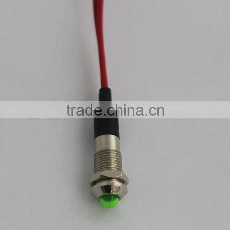 Red 8mm Metal led pilot lamp 220V panel light raised rgb led indicator light led flat panel lighting