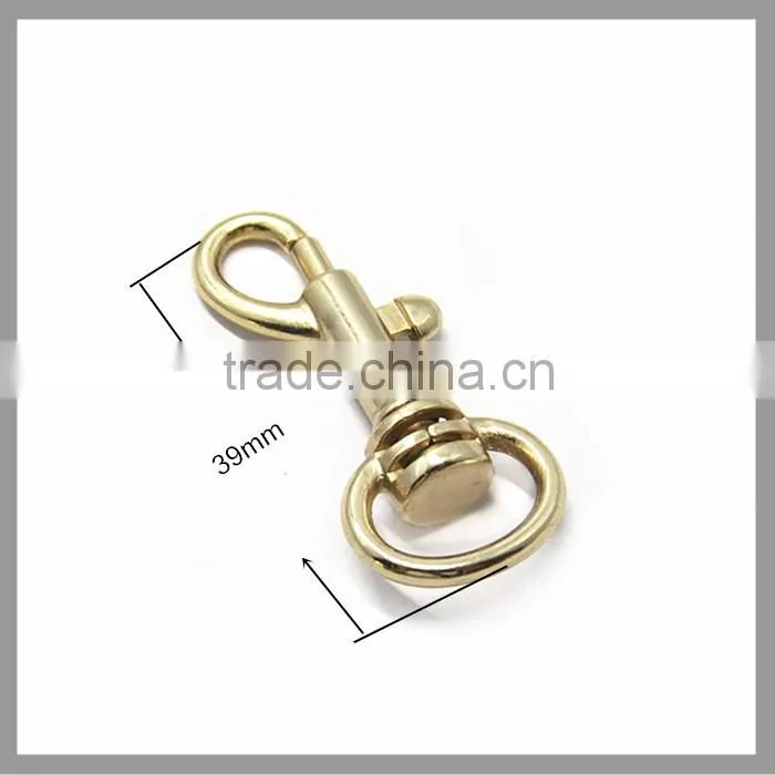 Gold Zinc Alloy Dog Leash Swivel Hook For Bag Accessories